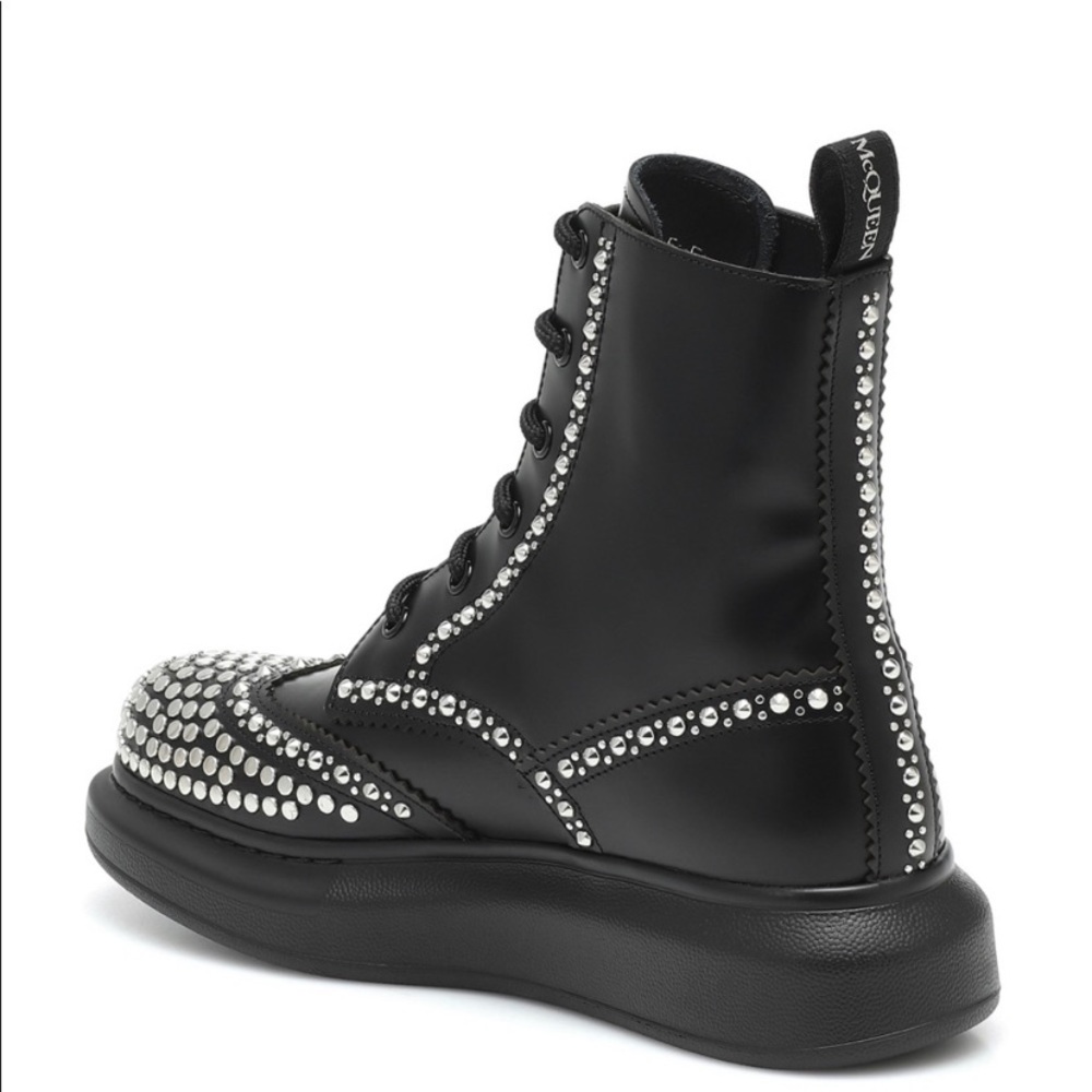 ❤️ ALEXANDER MCQUEEN Ankle Boots Logo Metallic - Picture 6 of 11